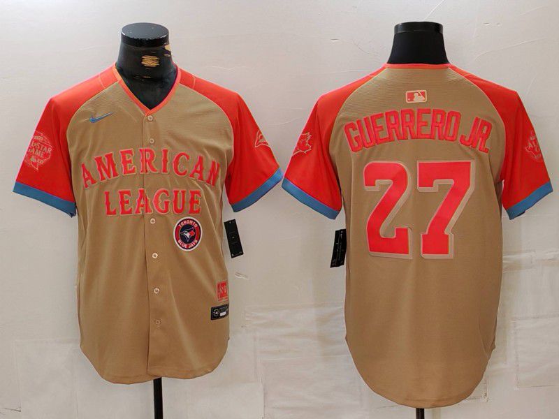 Men Toronto Blue Jays #27 Guerrero jr Orange All star 2024 Nike MLB Jersey style 6